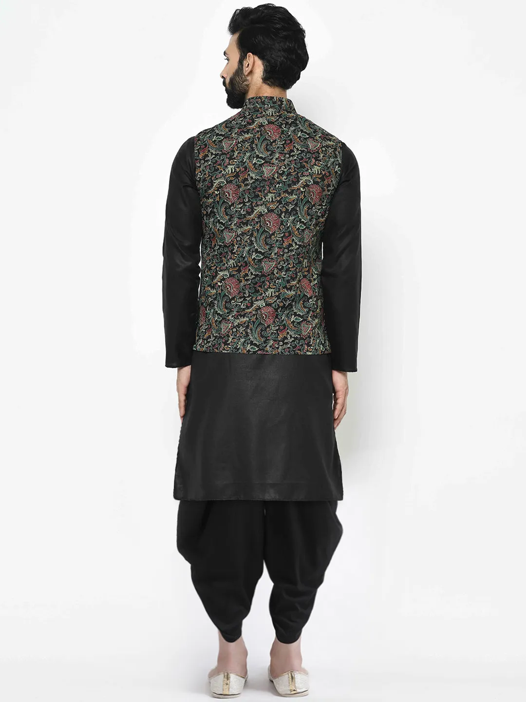 Men's Multi Kurta Jacket Dhoti Set