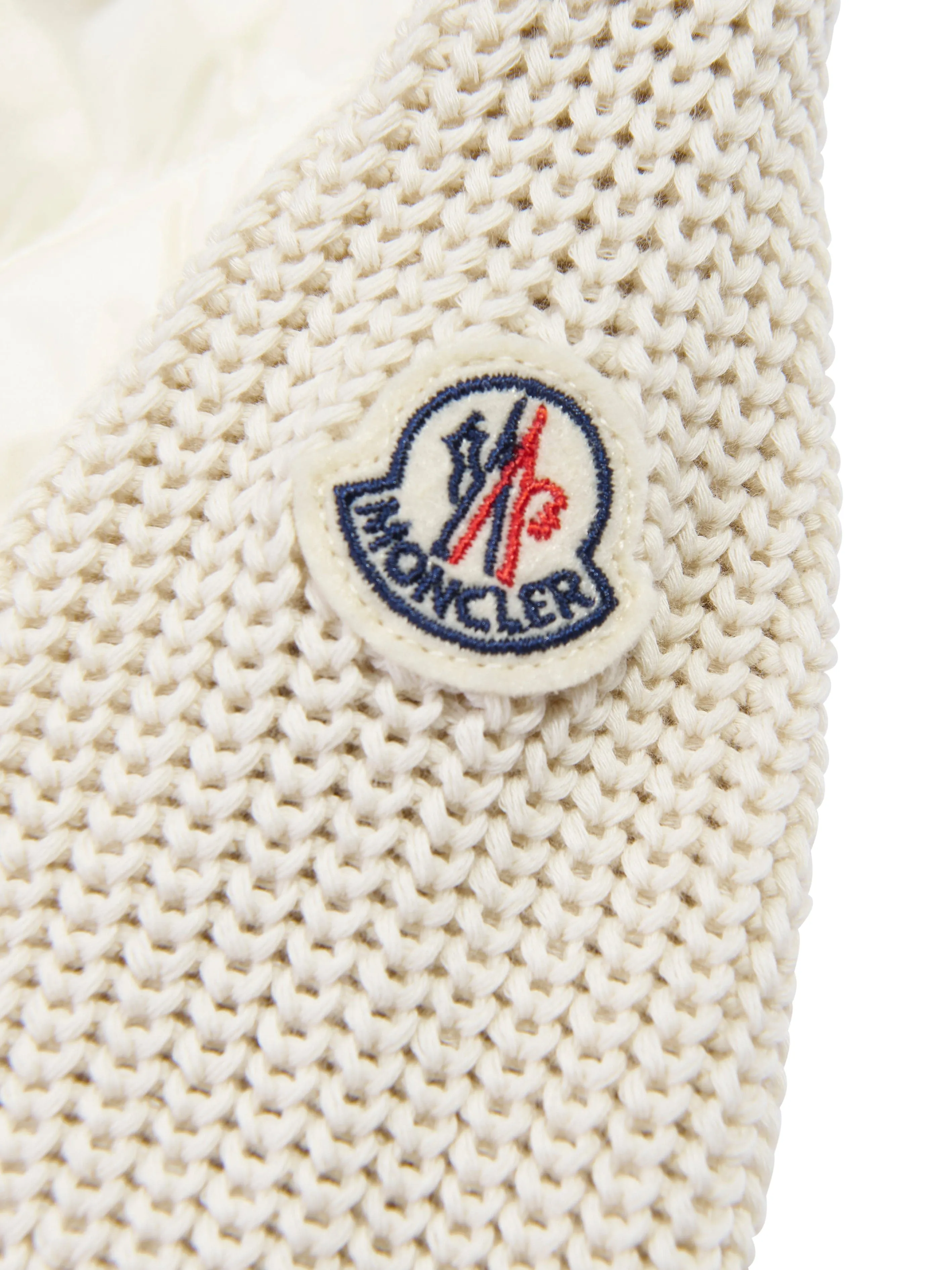 Moncler Enfant Girls Down Padded Zip Up Cardigan in Cream