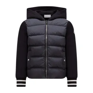 Moncler Padded Black Zip-Up Hoodie