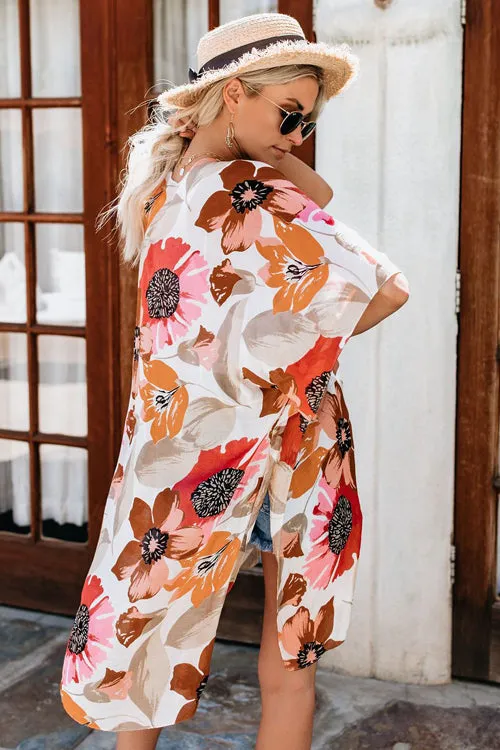 Morning Sunshine Beach Floral Printed Kimono - 3 Colors