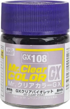 Mr. Hobby GX108 Mr. Clear Color GX Clear Violet Lacquer Paint 18ml