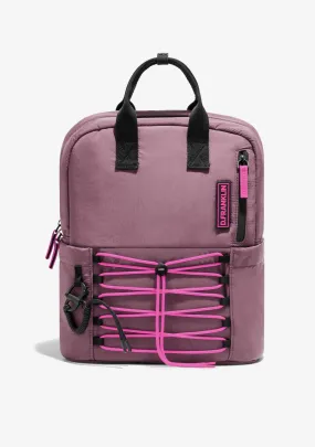 Multi-Pocket Nylon Backpack Pink   Custom Set Fuchsia