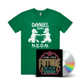 Neon Future Dragon Tee and CD Bundle