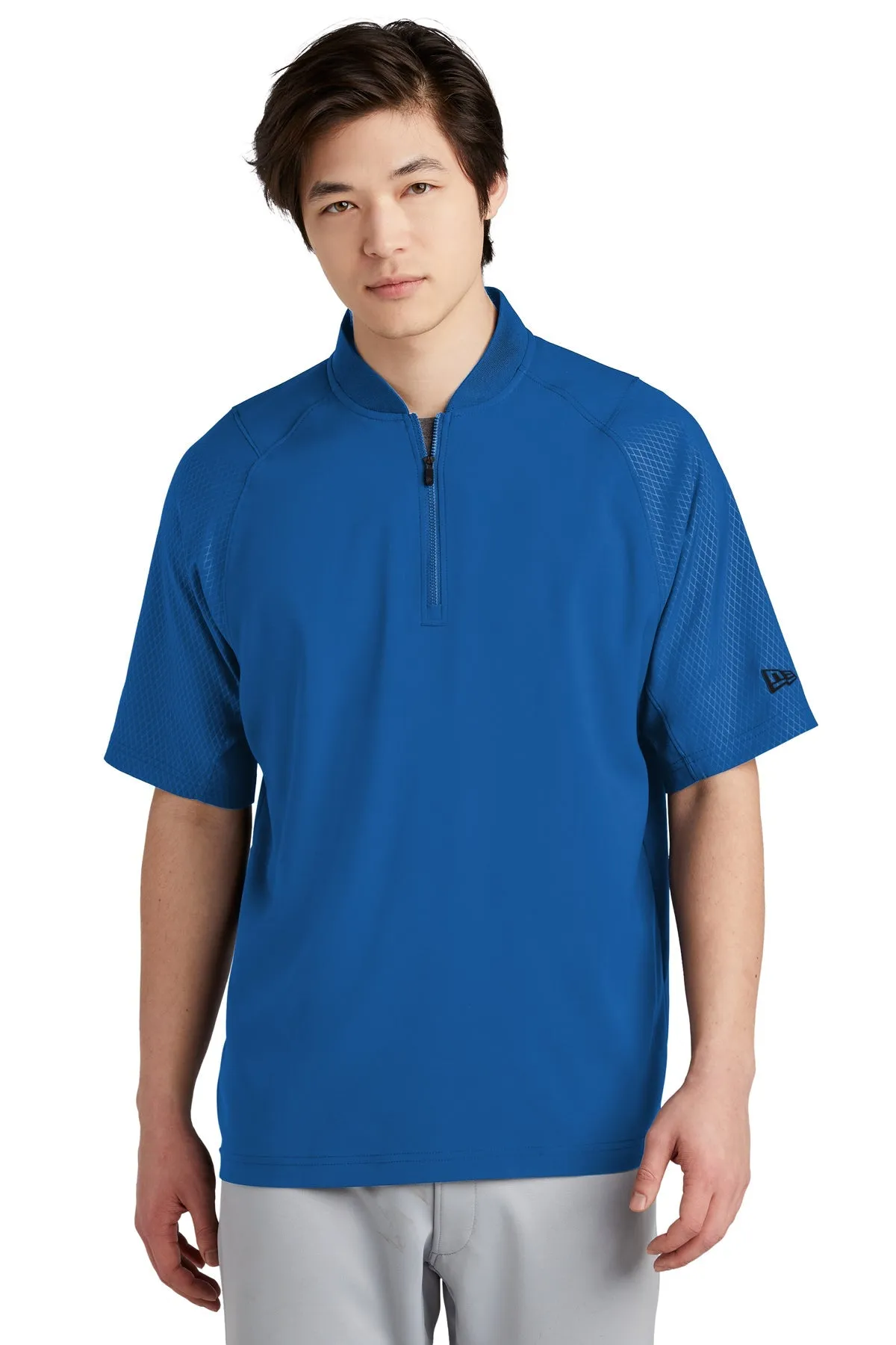 New Era Cage Short Sleeve 1/4-Zip Customized Jackets, Royal