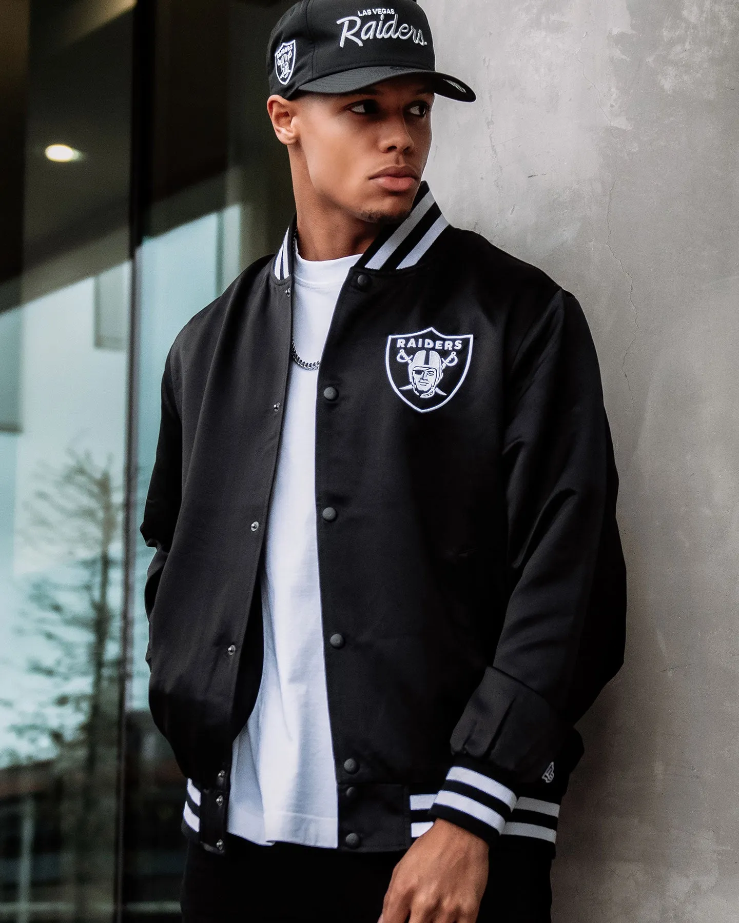 New Era Las Vegas Raiders Varsity Jacket Black