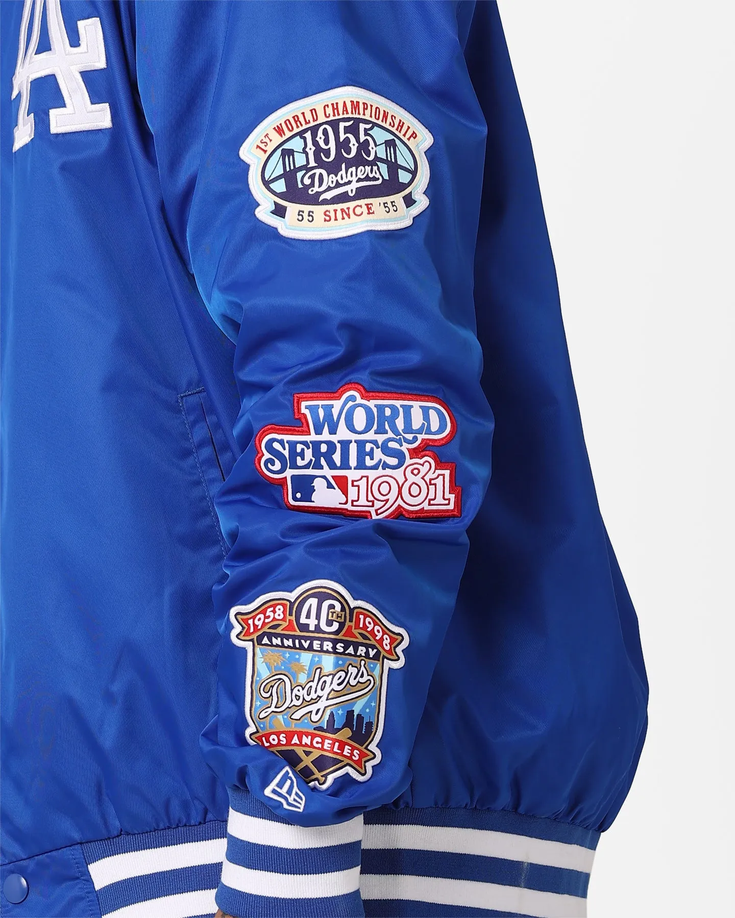 New Era Los Angeles Dodgers Nylon Varsity Jacket Bright Royal