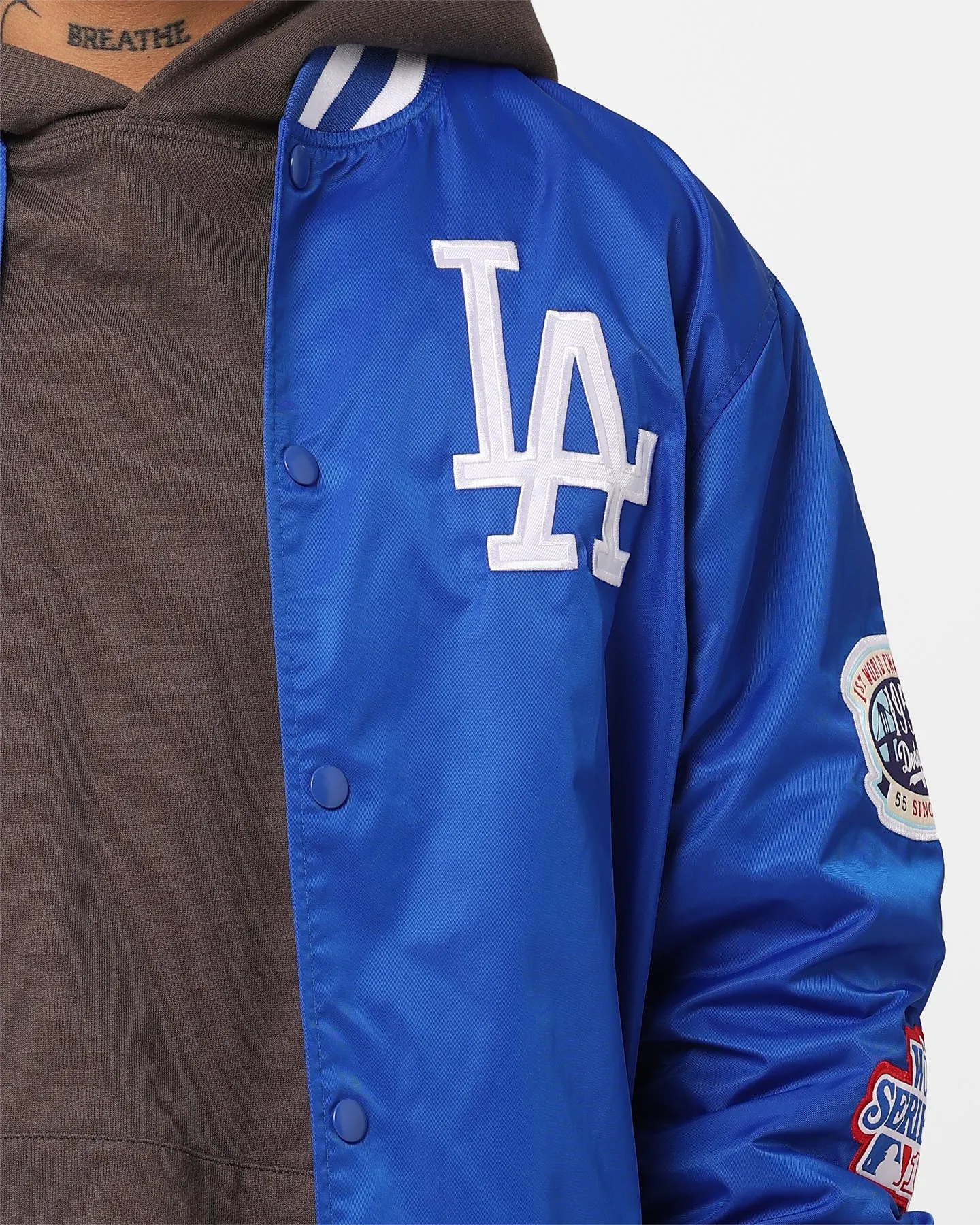 New Era Los Angeles Dodgers Nylon Varsity Jacket Bright Royal