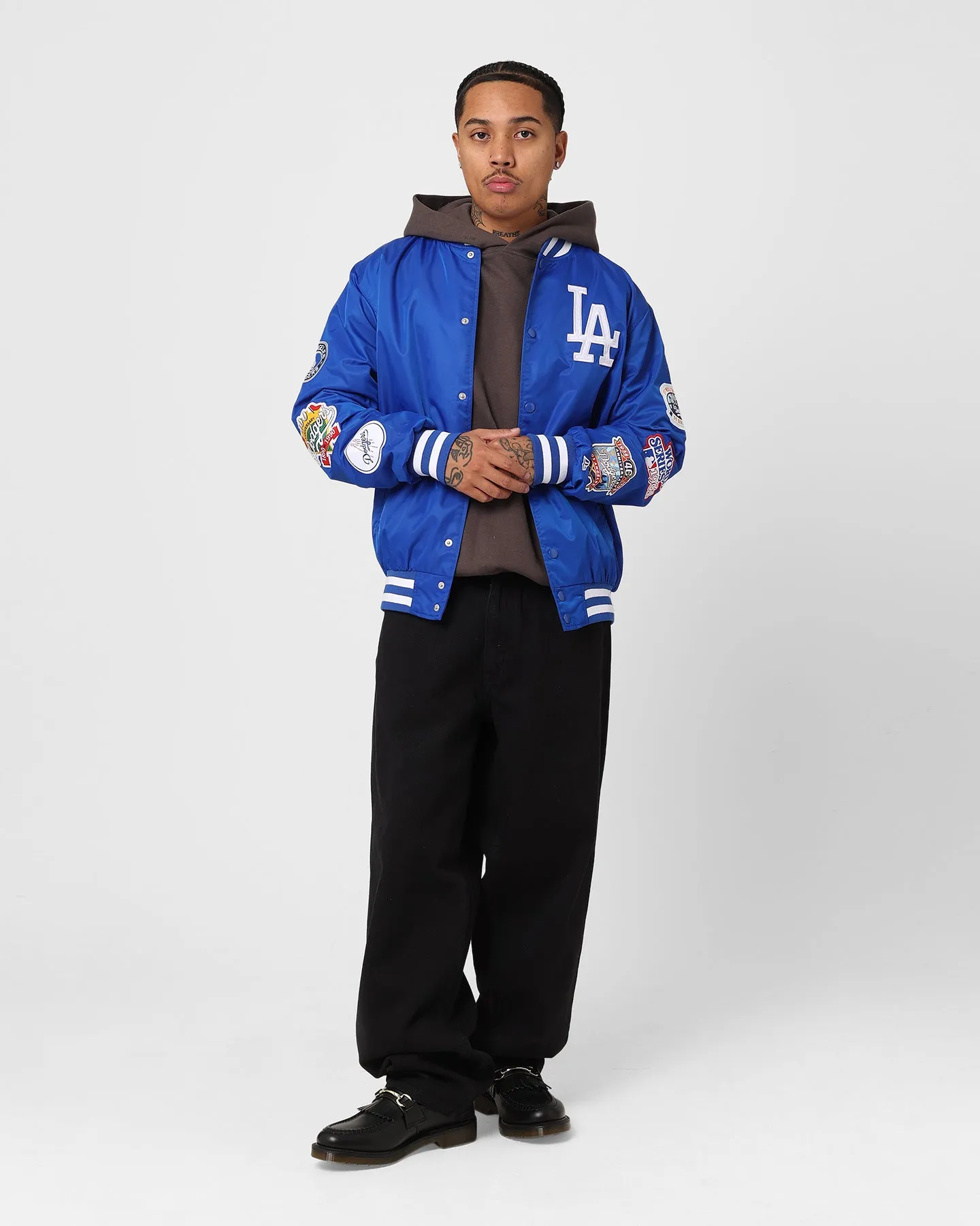 New Era Los Angeles Dodgers Nylon Varsity Jacket Bright Royal