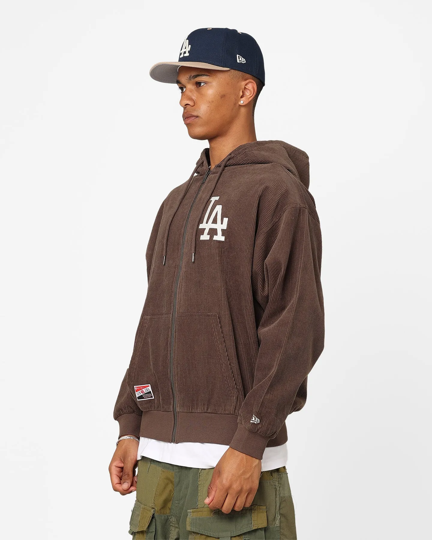 New Era Los Angeles Oversized Zip Hoodie Moss