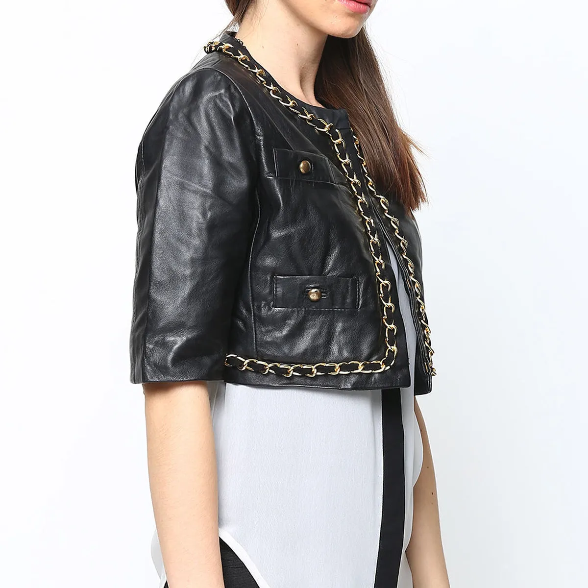 New Ladies Leather Black Jacket Bt Brune & Bareskin