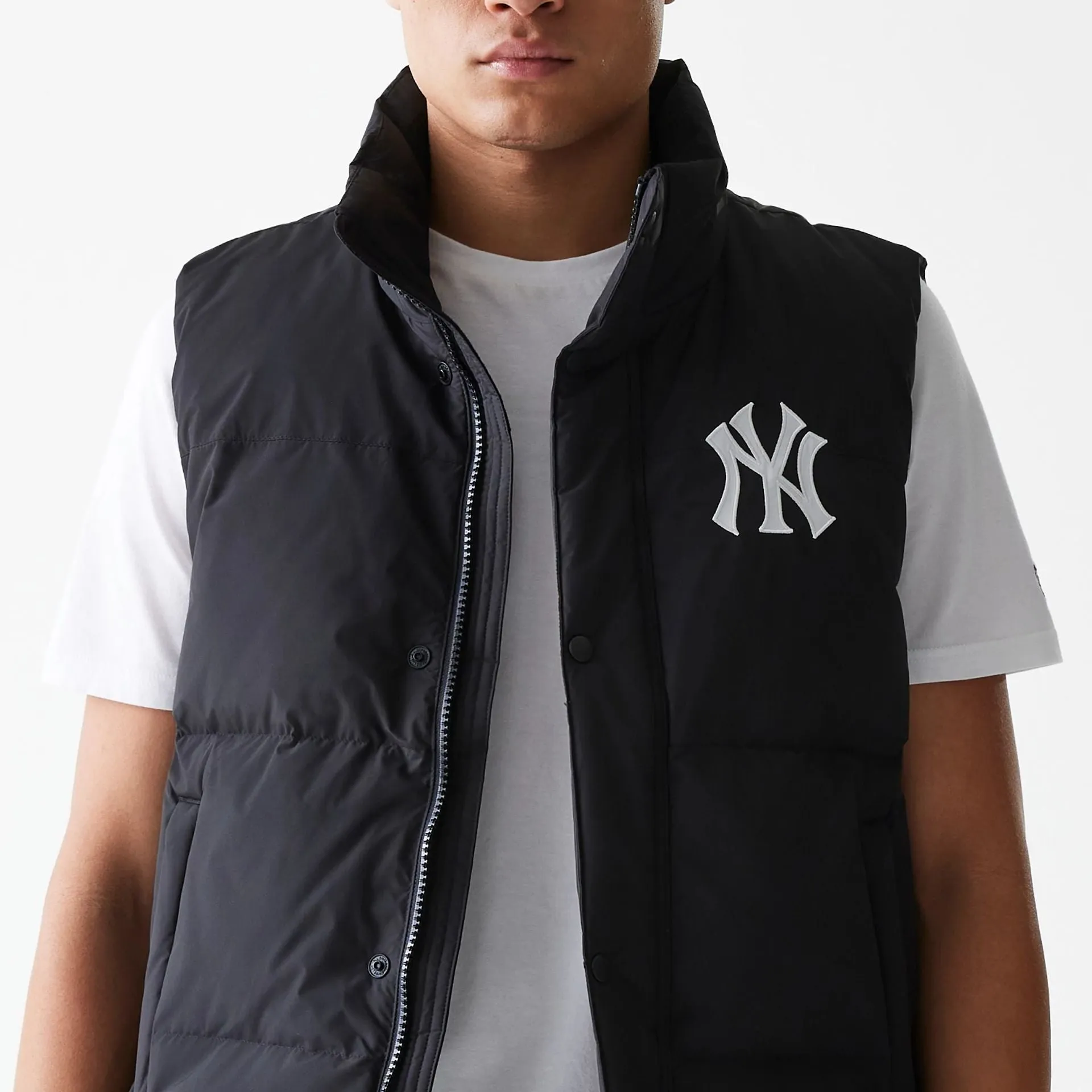 New York Yankees MLB Duck Down Black Vest Jacket