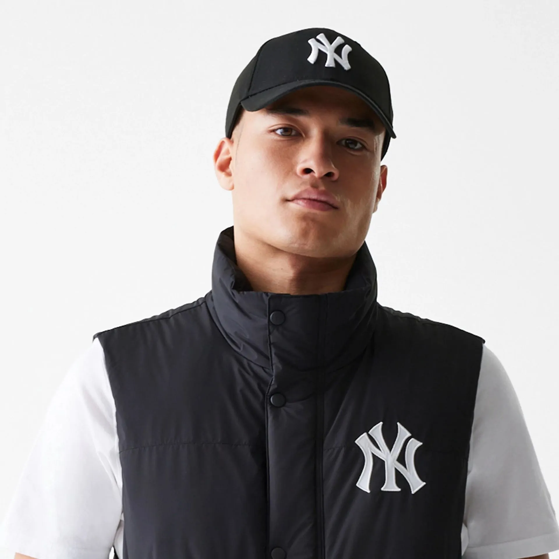 New York Yankees MLB Duck Down Black Vest Jacket