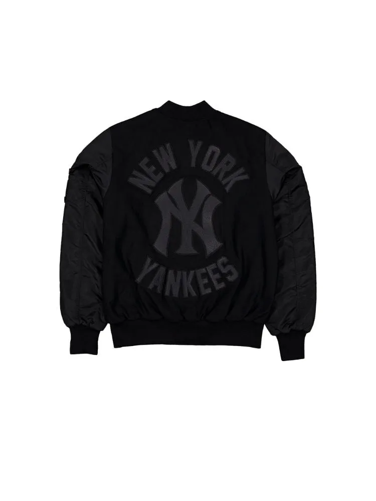 NEW YORK YANKEES X ALPHA X NEW ERA WOOL VARSITY MA-1 BOMBER JACKET