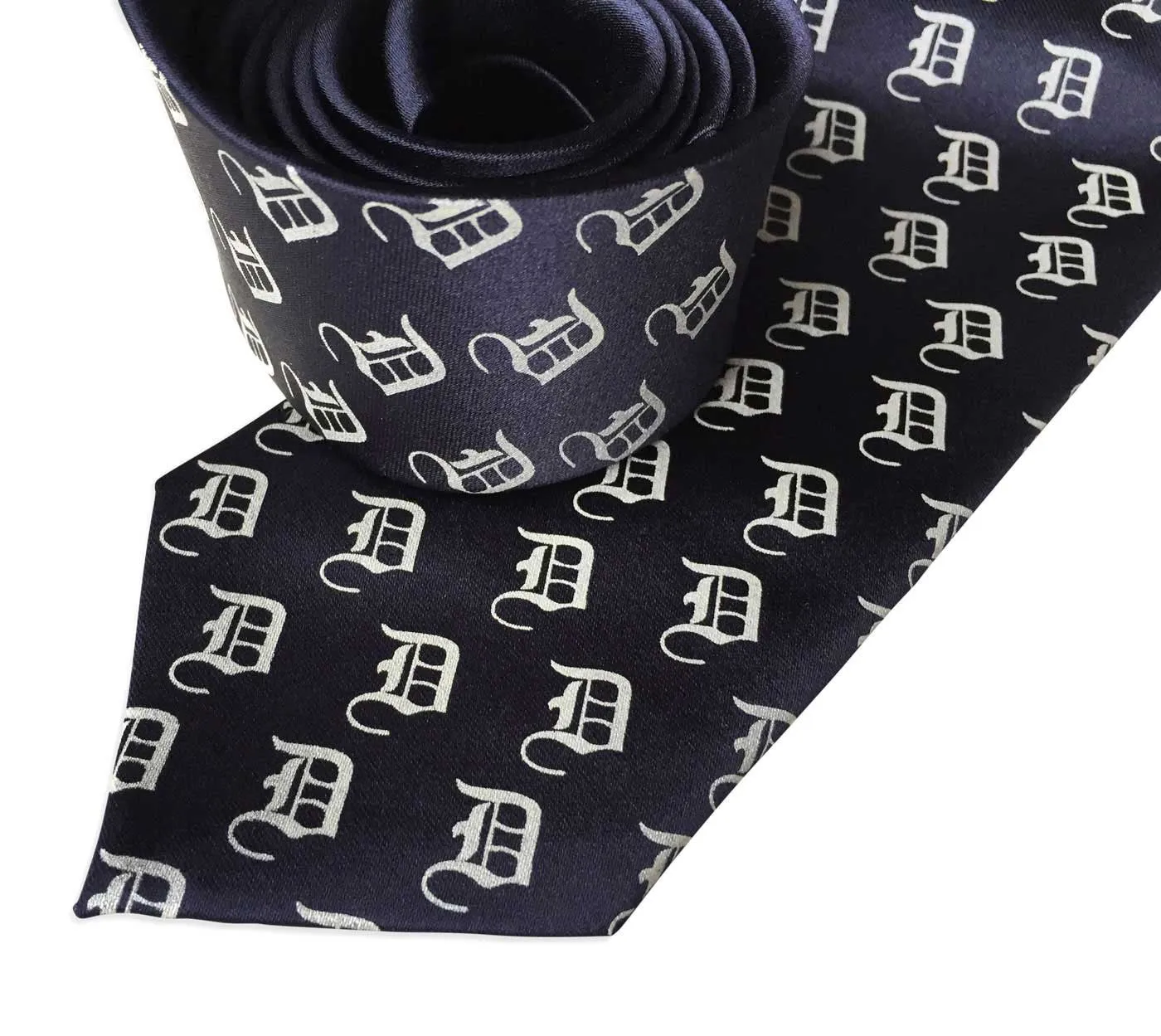 Old English Detroit D Dot Pattern Necktie