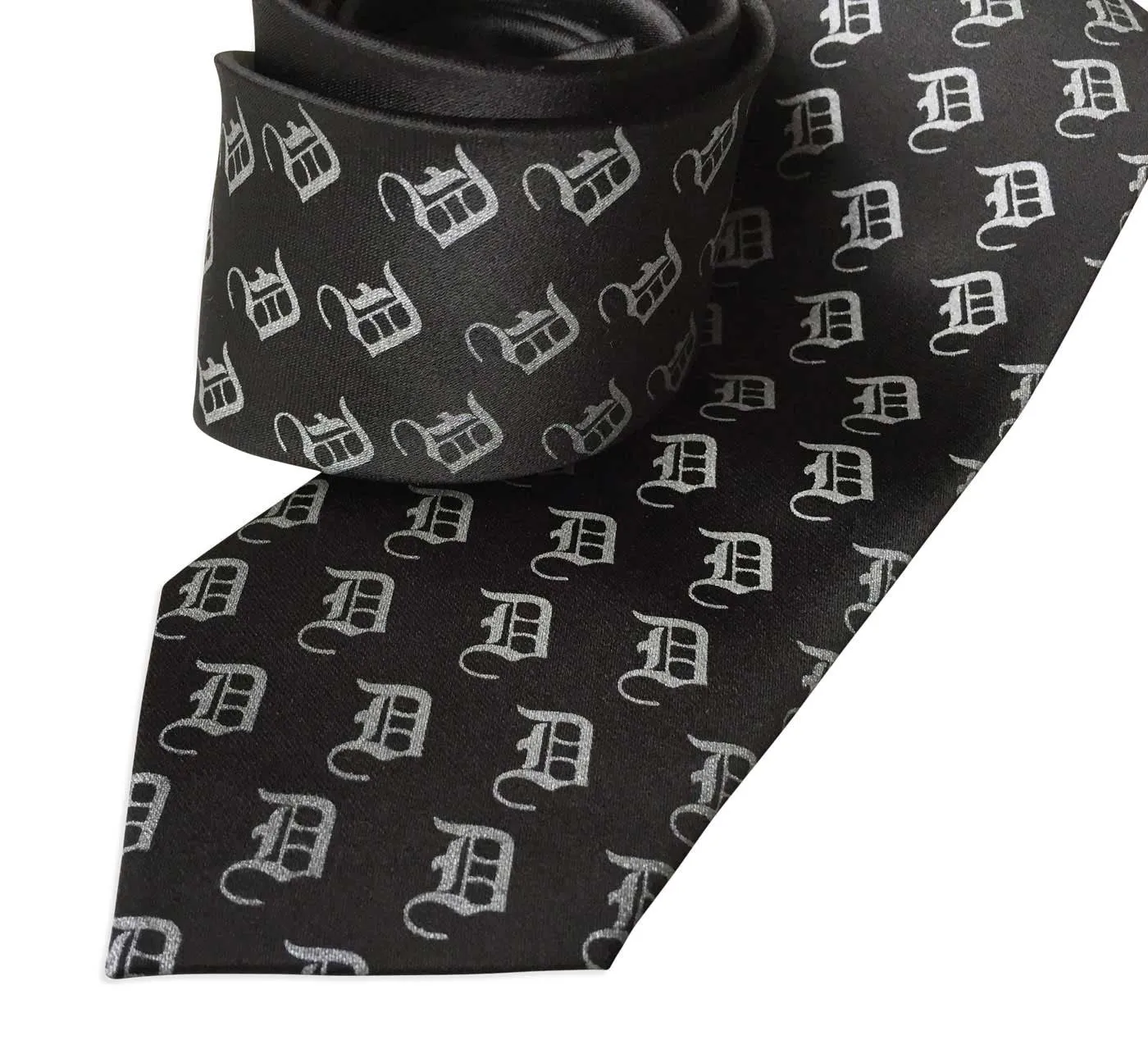 Old English Detroit D Dot Pattern Necktie