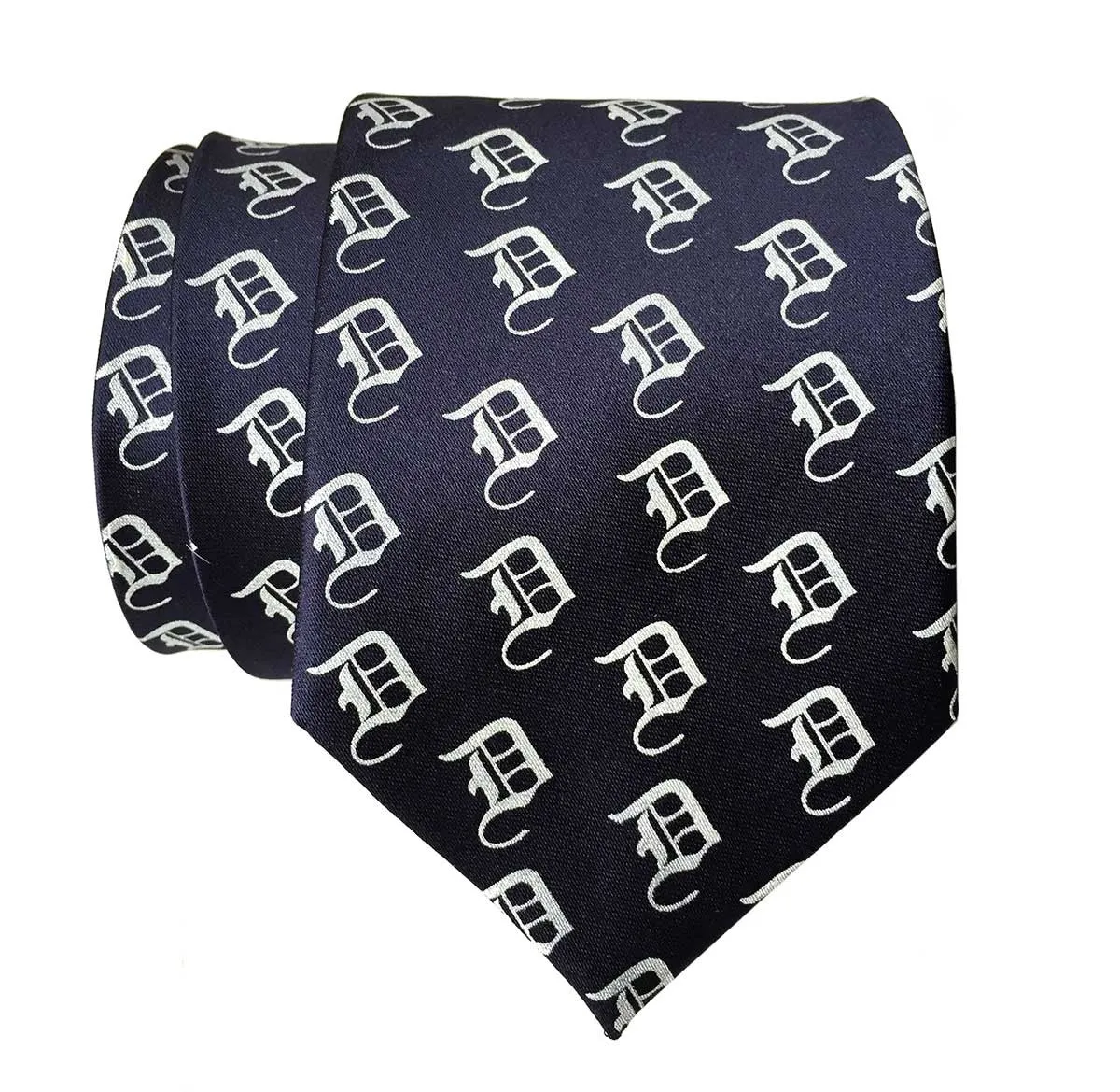 Old English Detroit D Dot Pattern Necktie