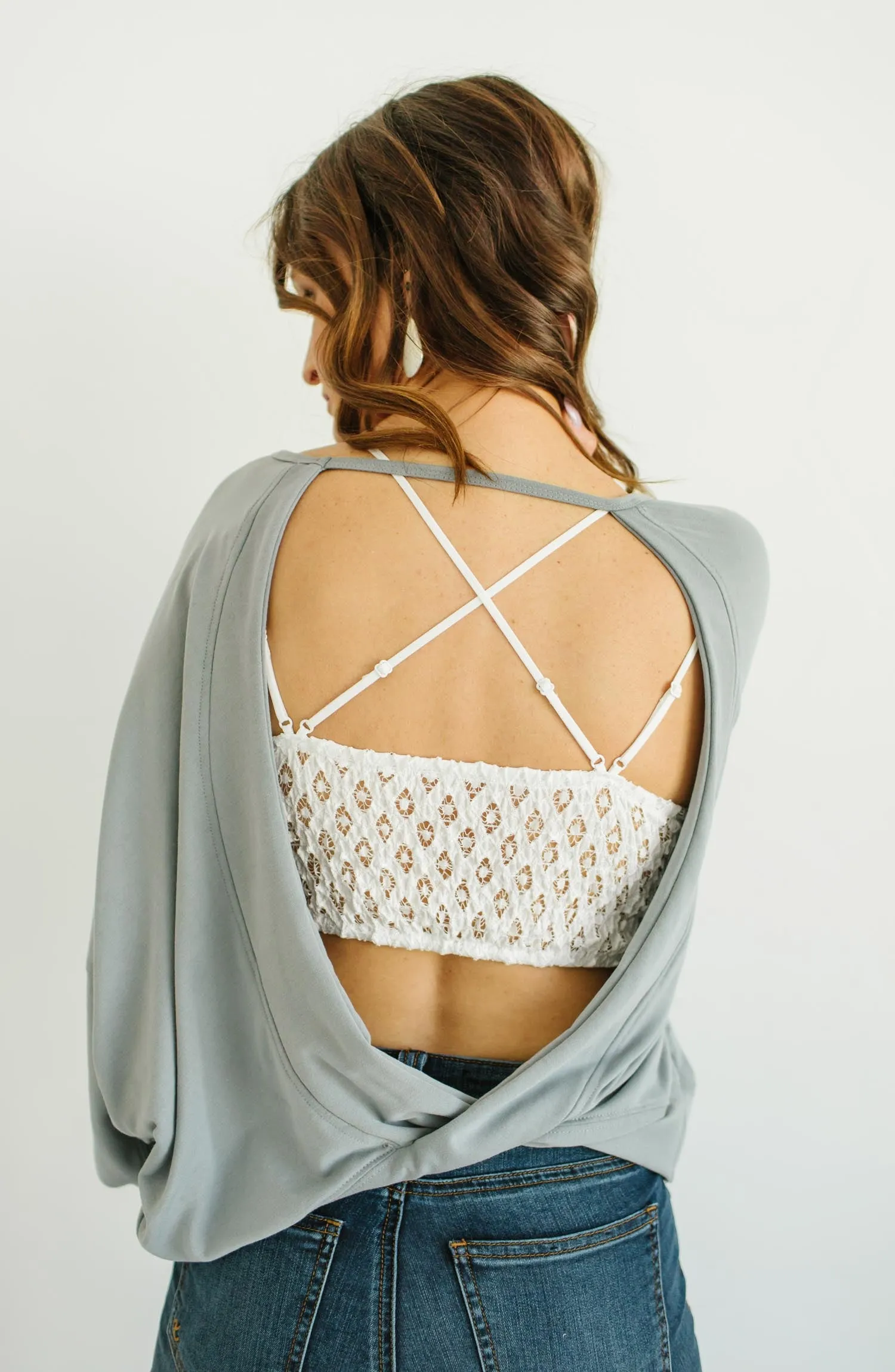 Open-Back Sweatshirt