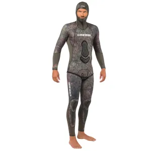 Open Box Cressi 7mm Mens Seppia 2-piece Freediving Wetsuit - Camo Grey - Medium/3