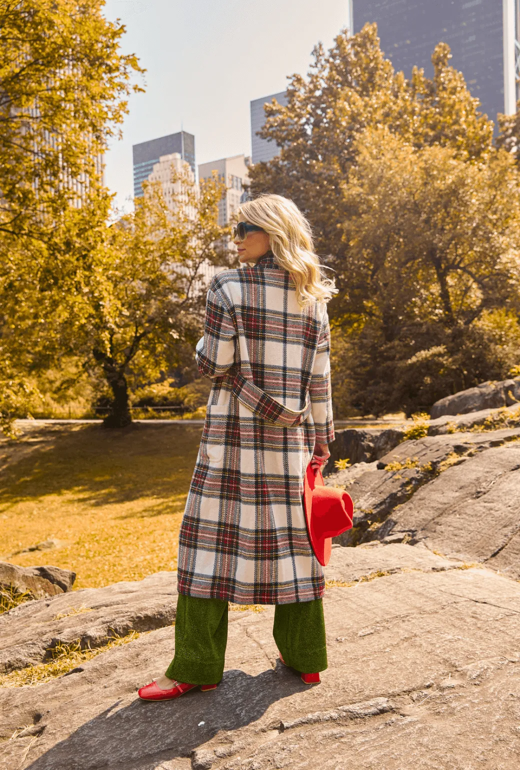 Open Car Coat - Dress Stewart Plaid