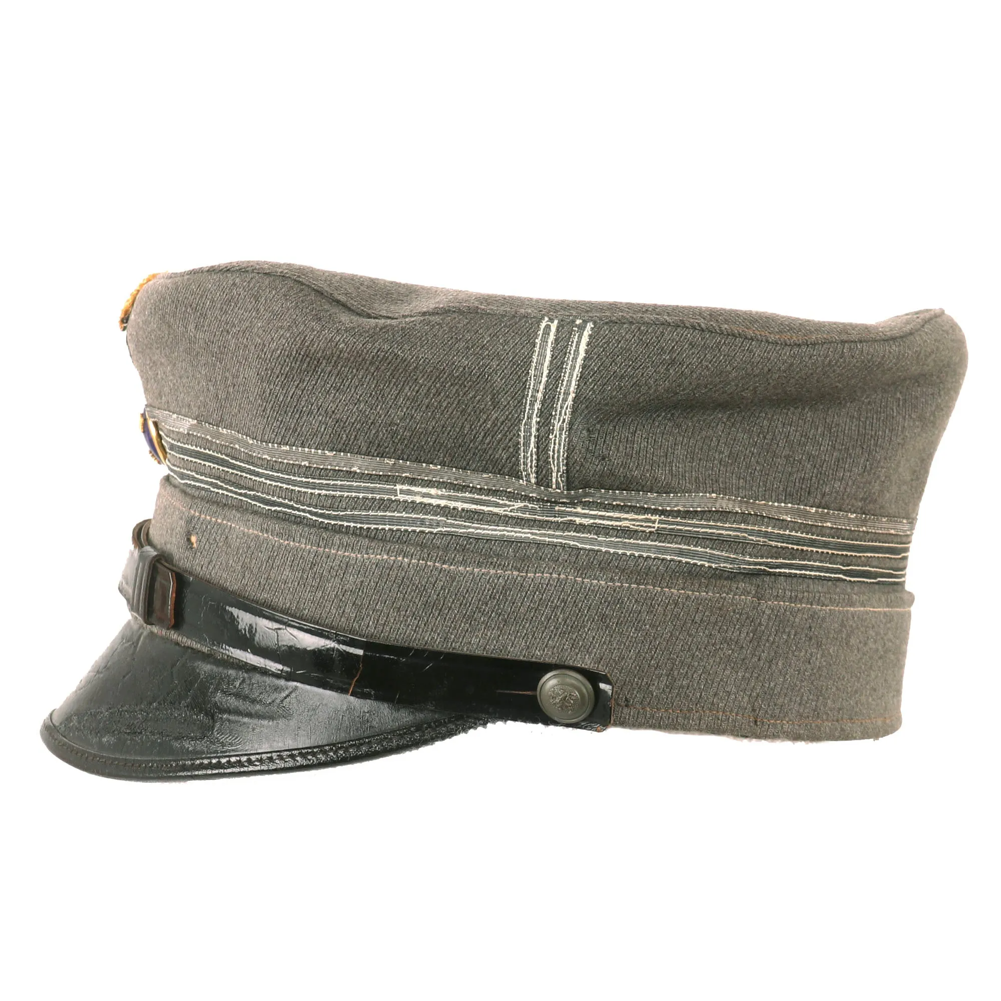 Original Swedish Pre WWII Era Model 1923 “Peaked Cap” With Yellow Cockade For A Captain