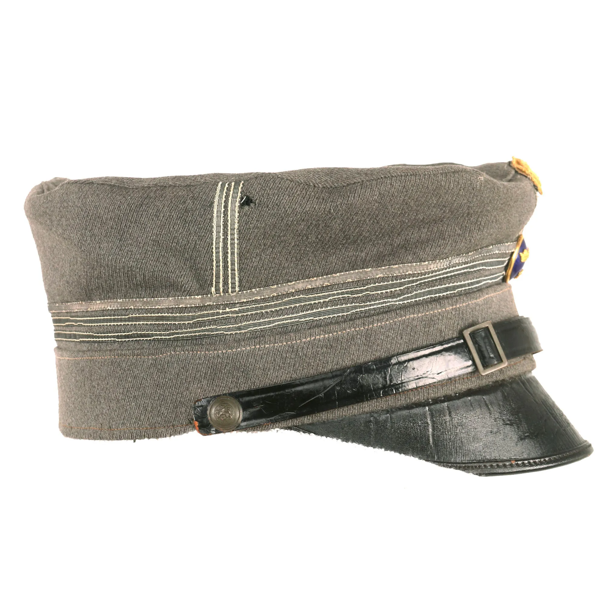 Original Swedish Pre WWII Era Model 1923 “Peaked Cap” With Yellow Cockade For A Captain