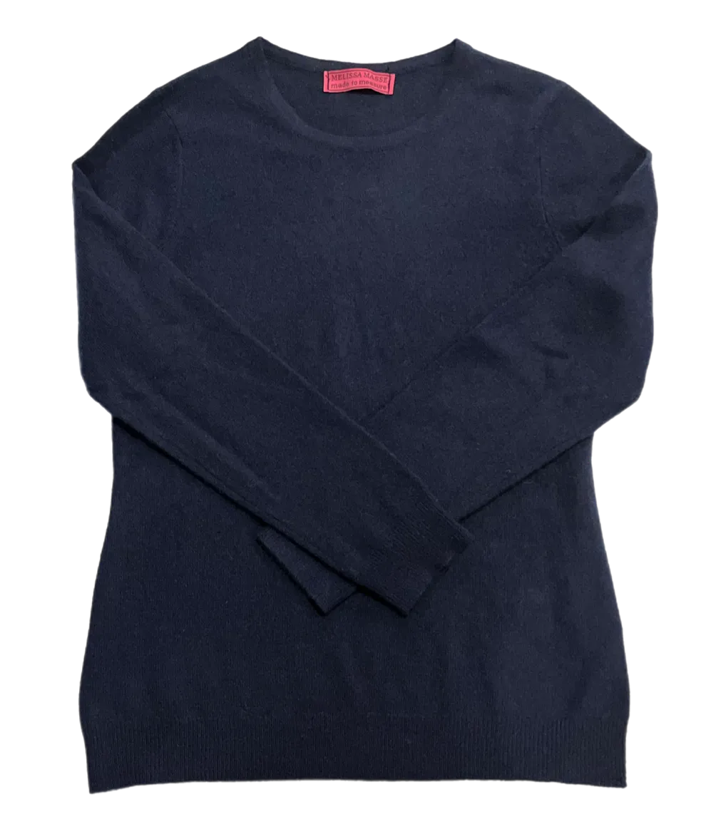 Our classic crew neck cashmere sweater *available in Black, H. Grey, Terra cotta and Navy. Monogram Optional.