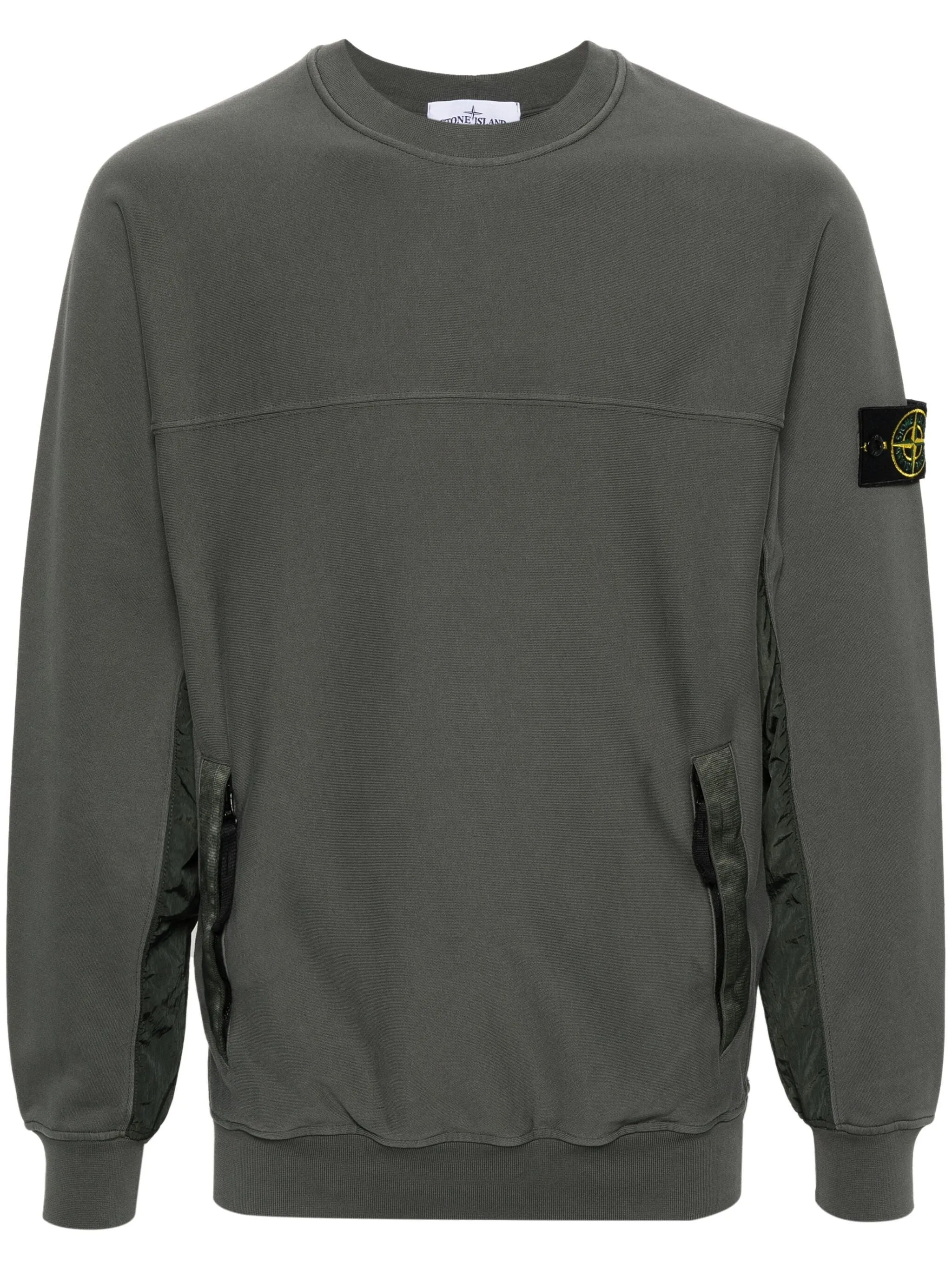 PANELLED CREW-NECK SWEATSHIRT