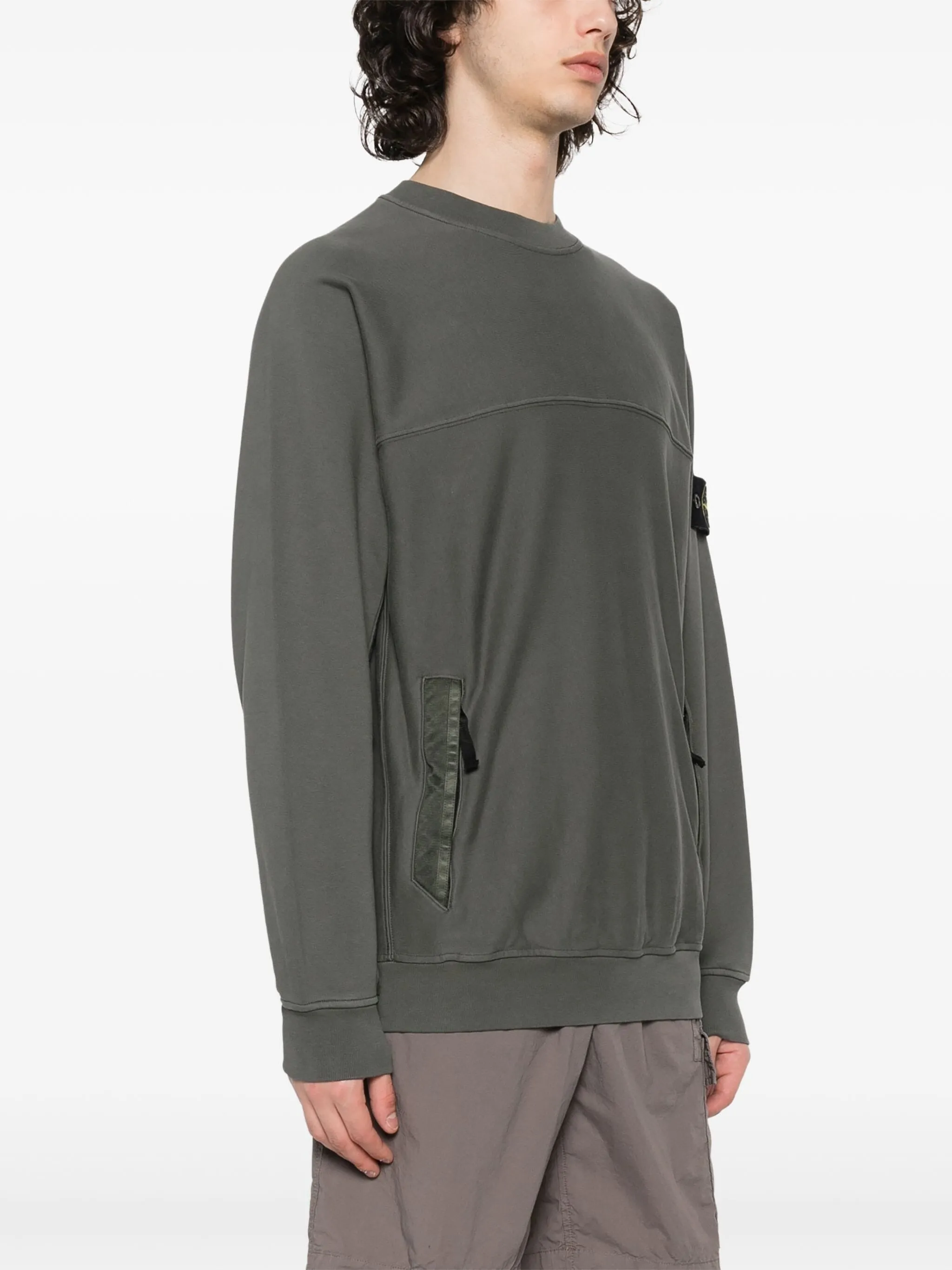 PANELLED CREW-NECK SWEATSHIRT