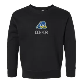 Personalized Delaware Fightin' Blue Hens Toddler Crewneck Sweatshirt