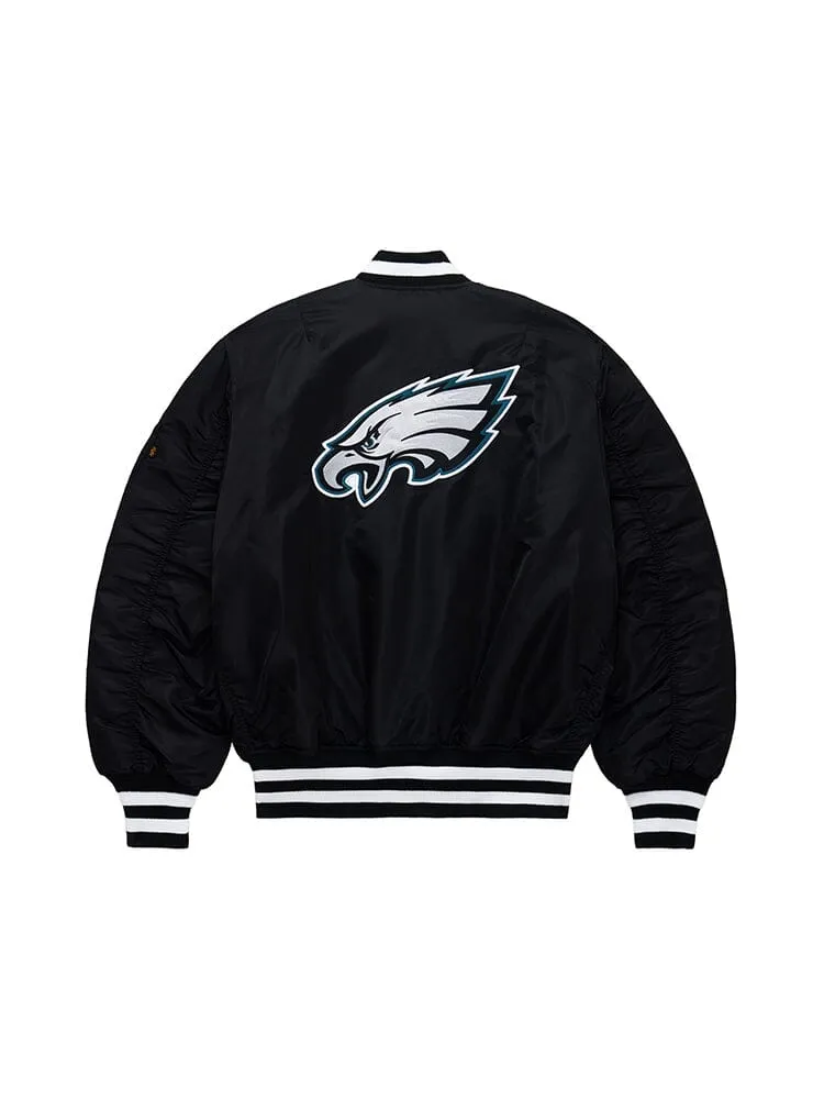 PHILADELPHIA EAGLES X ALPHA X NEW ERA MA-1 BOMBER JACKET