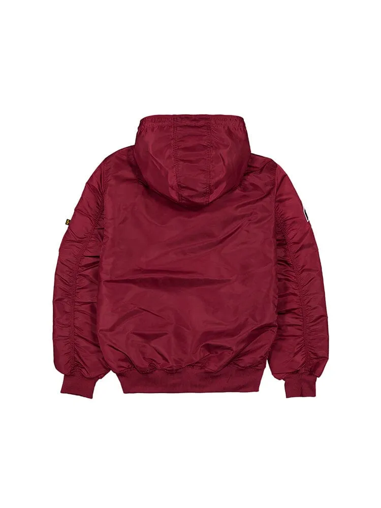 PHILADELPHIA PHILLIES X ALPHA X NEW ERA L-2B BOMBER JACKET (BURGUNDY)