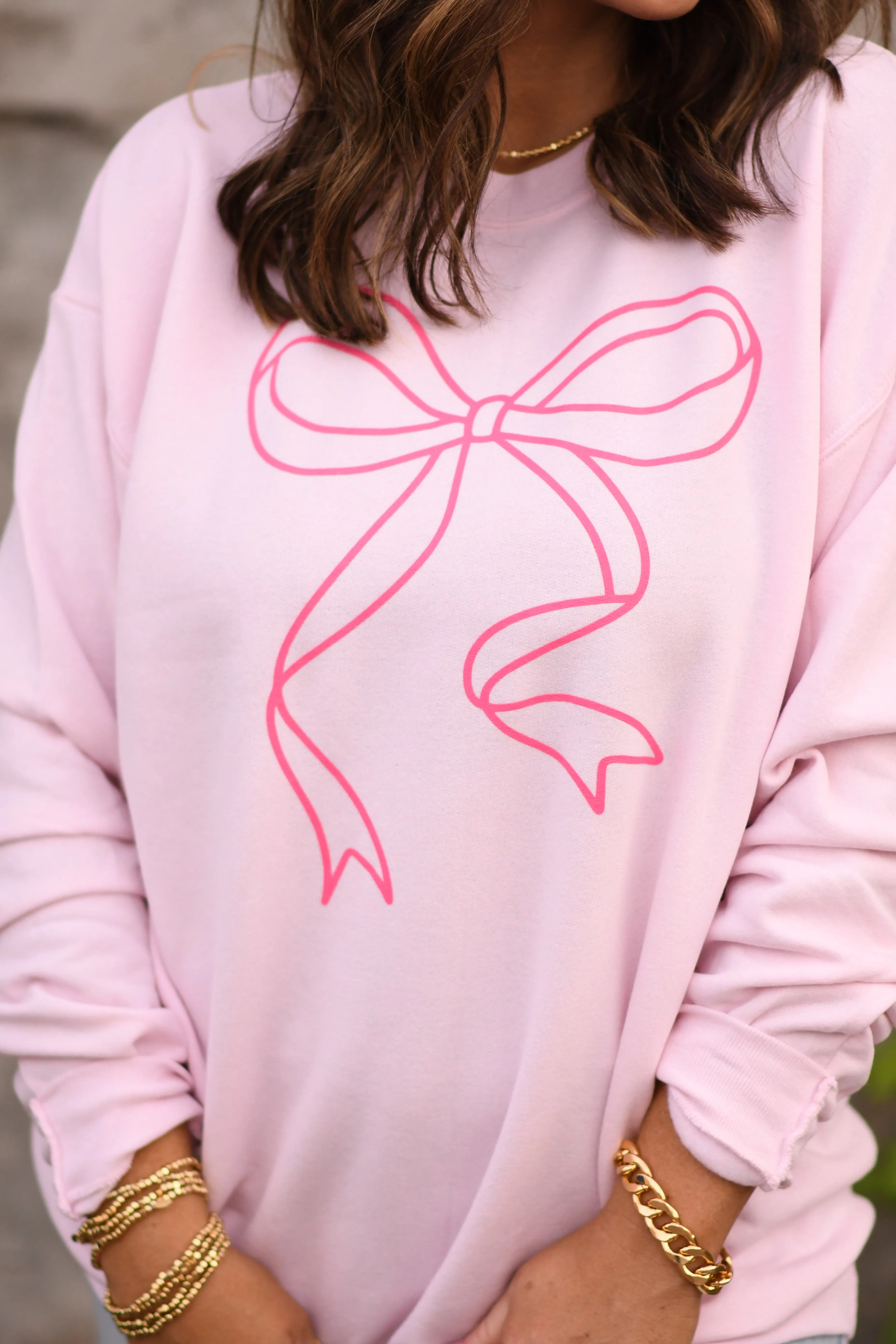 Pink Bow Sweatshirt