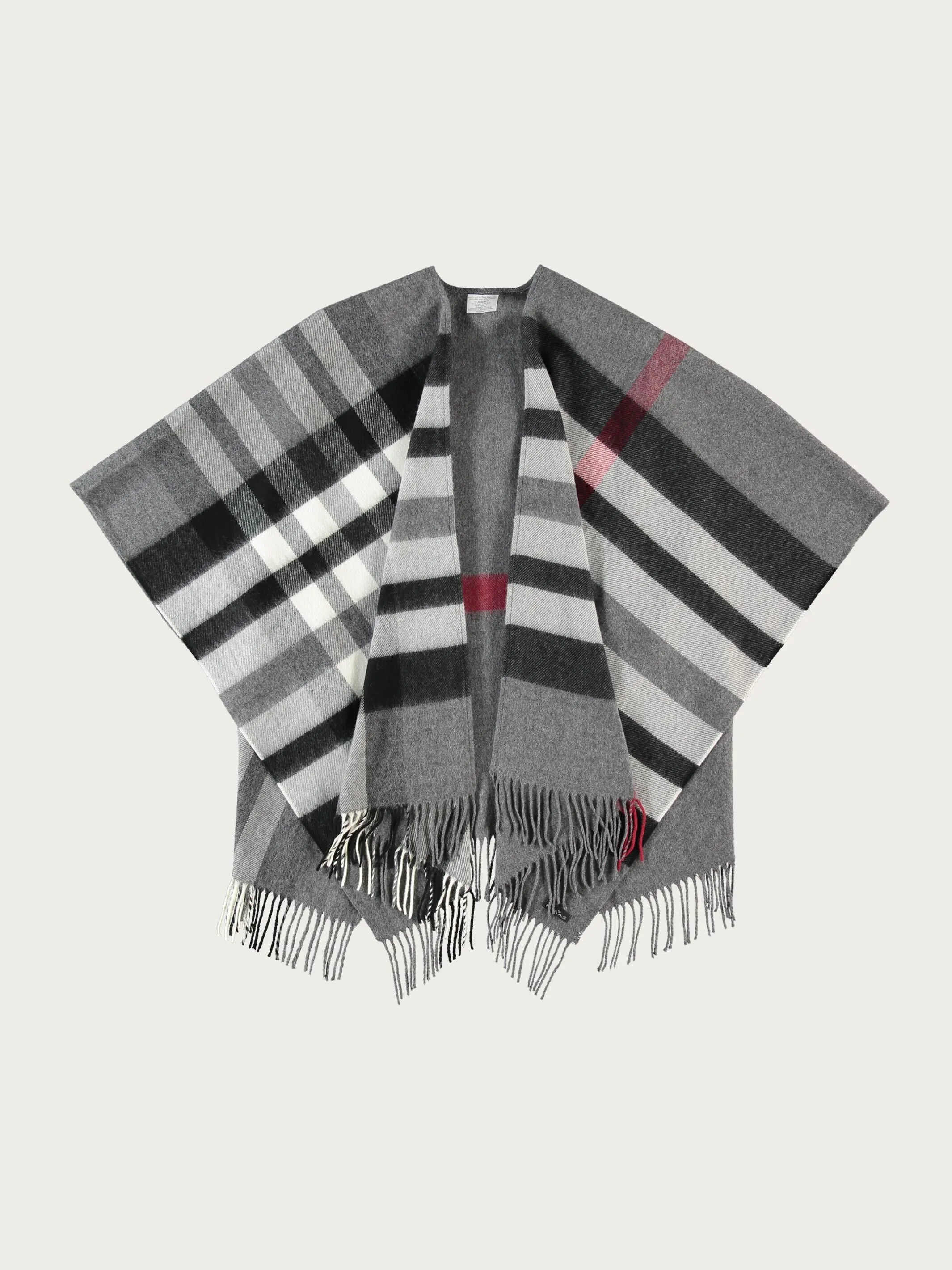 Poncho mit FRAAS Plaid Karo aus Polyacryl - Made in Germany