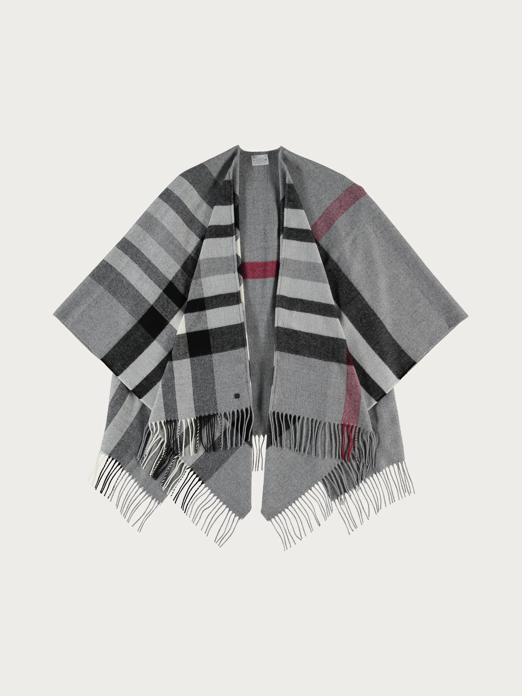 Poncho mit FRAAS Plaid Karo aus Polyacryl - Made in Germany