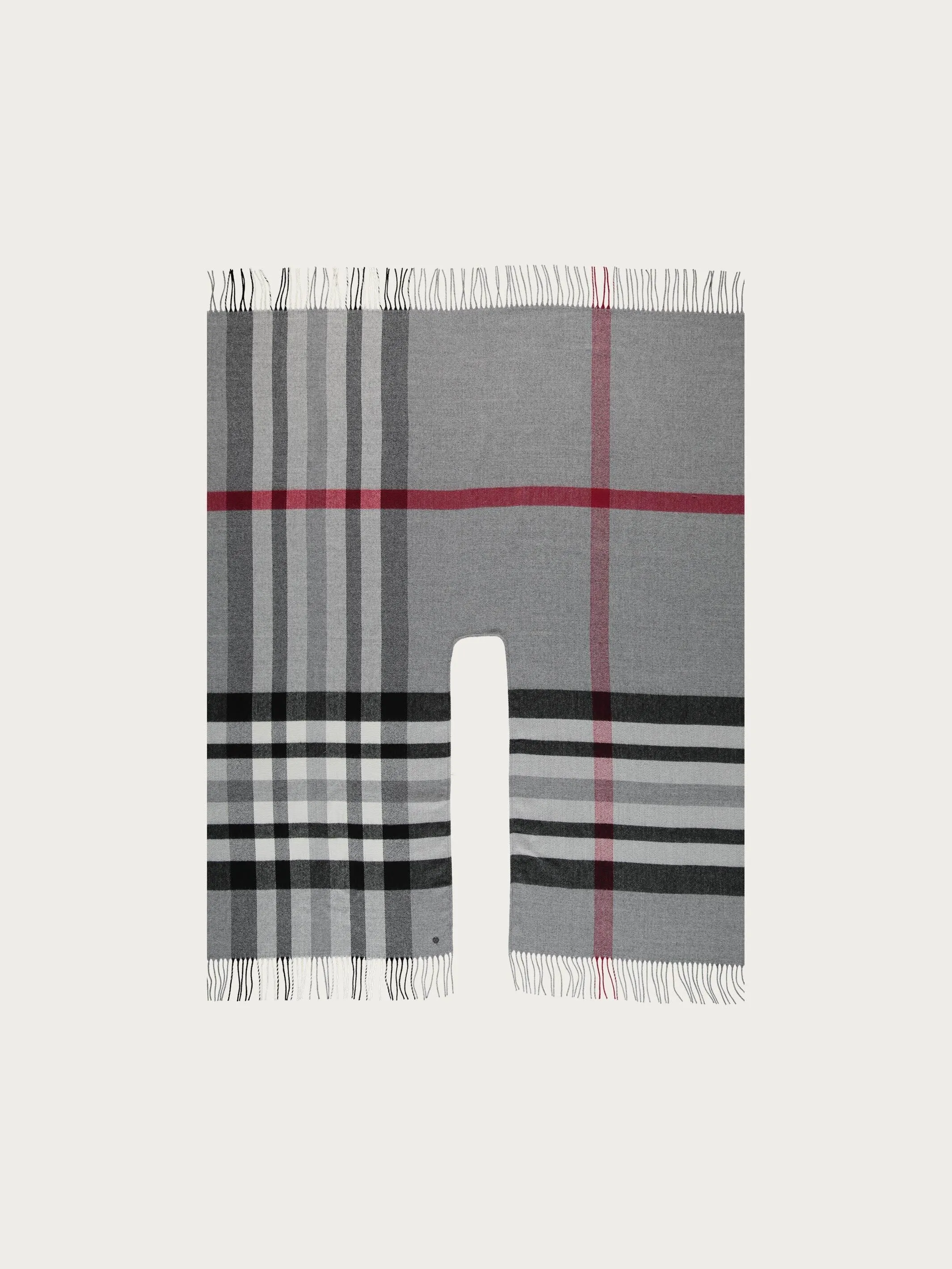 Poncho mit FRAAS Plaid Karo aus Polyacryl - Made in Germany