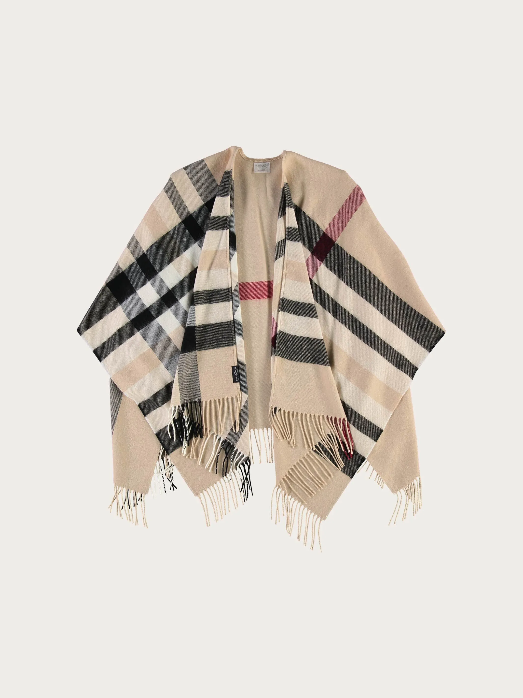 Poncho mit FRAAS Plaid Karo aus Polyacryl - Made in Germany