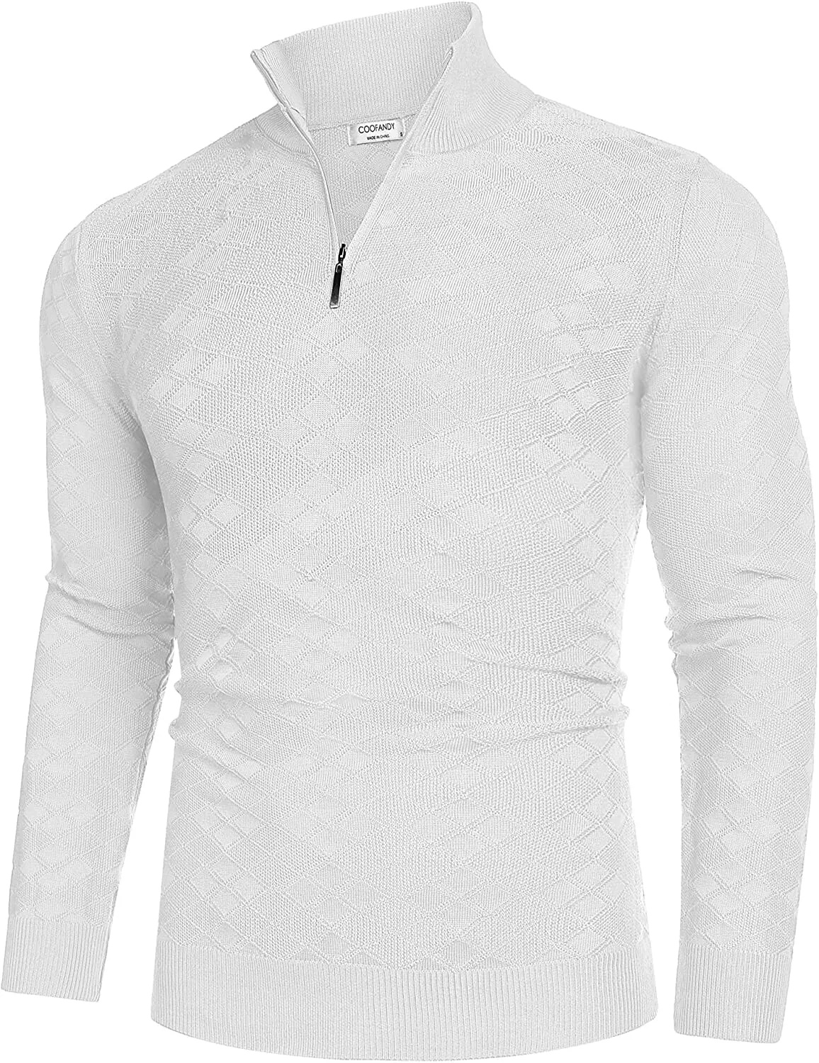 Quarter Zippper Mock Neck Pullover Sweater (US Only)