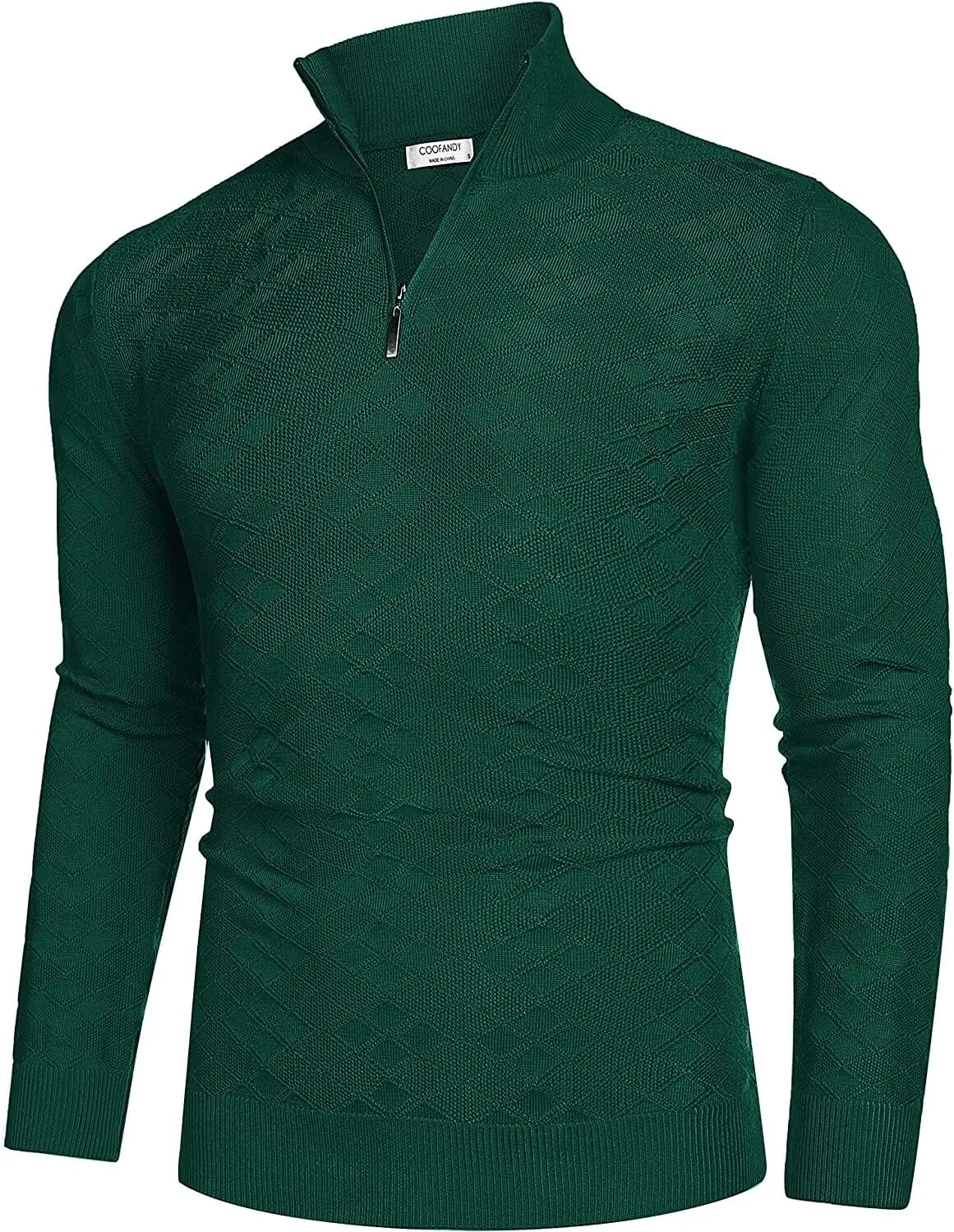 Quarter Zippper Mock Neck Pullover Sweater (US Only)