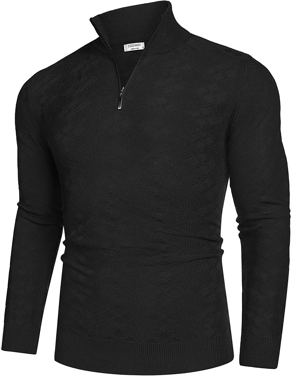 Quarter Zippper Mock Neck Pullover Sweater (US Only)