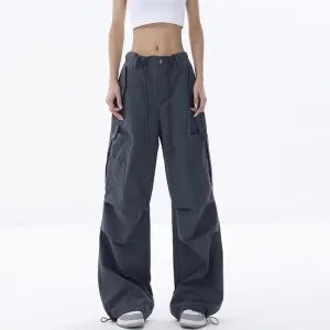 Retro Street Hottie Overalls with Pleats and Cargo Design