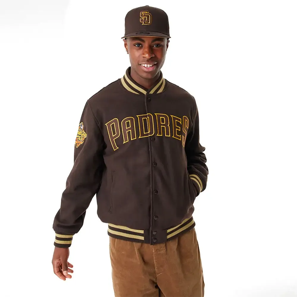 San Diego Padres Mlb Brown Varsity Jacket