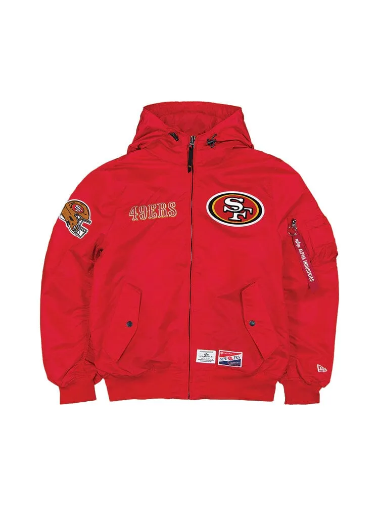 SAN FRANCISCO 49ERS X ALPHA X NEW ERA L-2B BOMBER JACKET