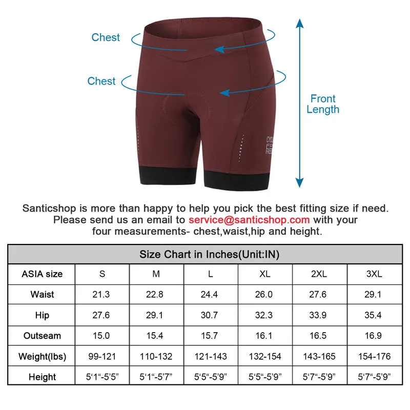 Santic Monet Red Women Padded Cycling Shorts