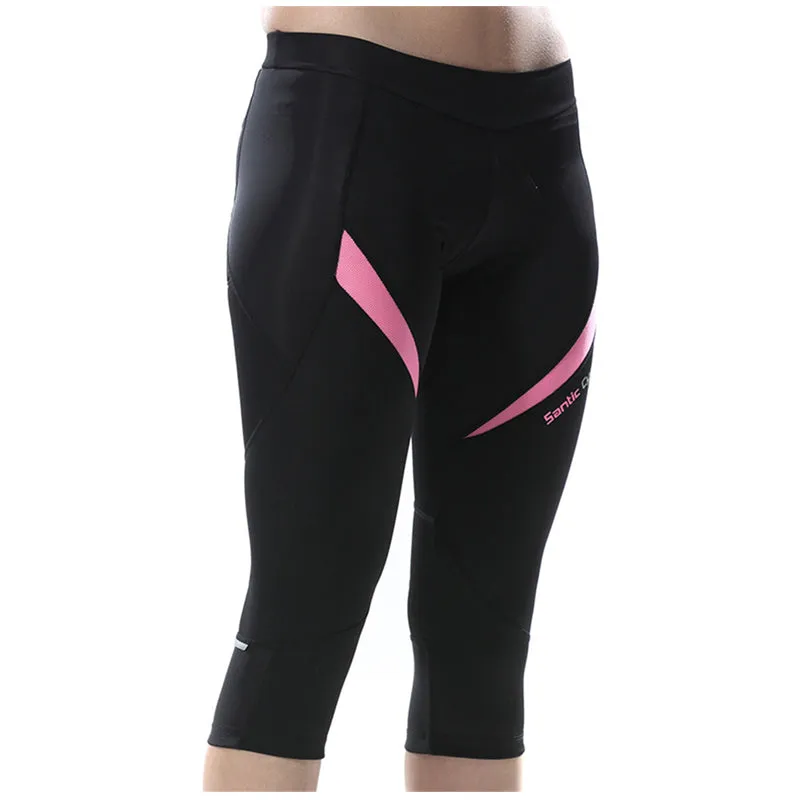 Santic Pink Women Padded Cycling Shorts