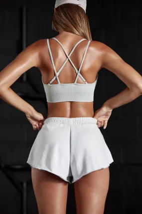 Seamless Strappy Sports Bra in Grey