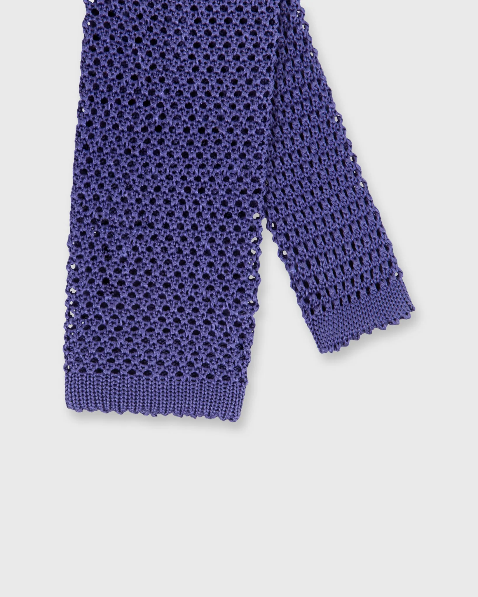 Silk Knit Tie in Deep Lavender