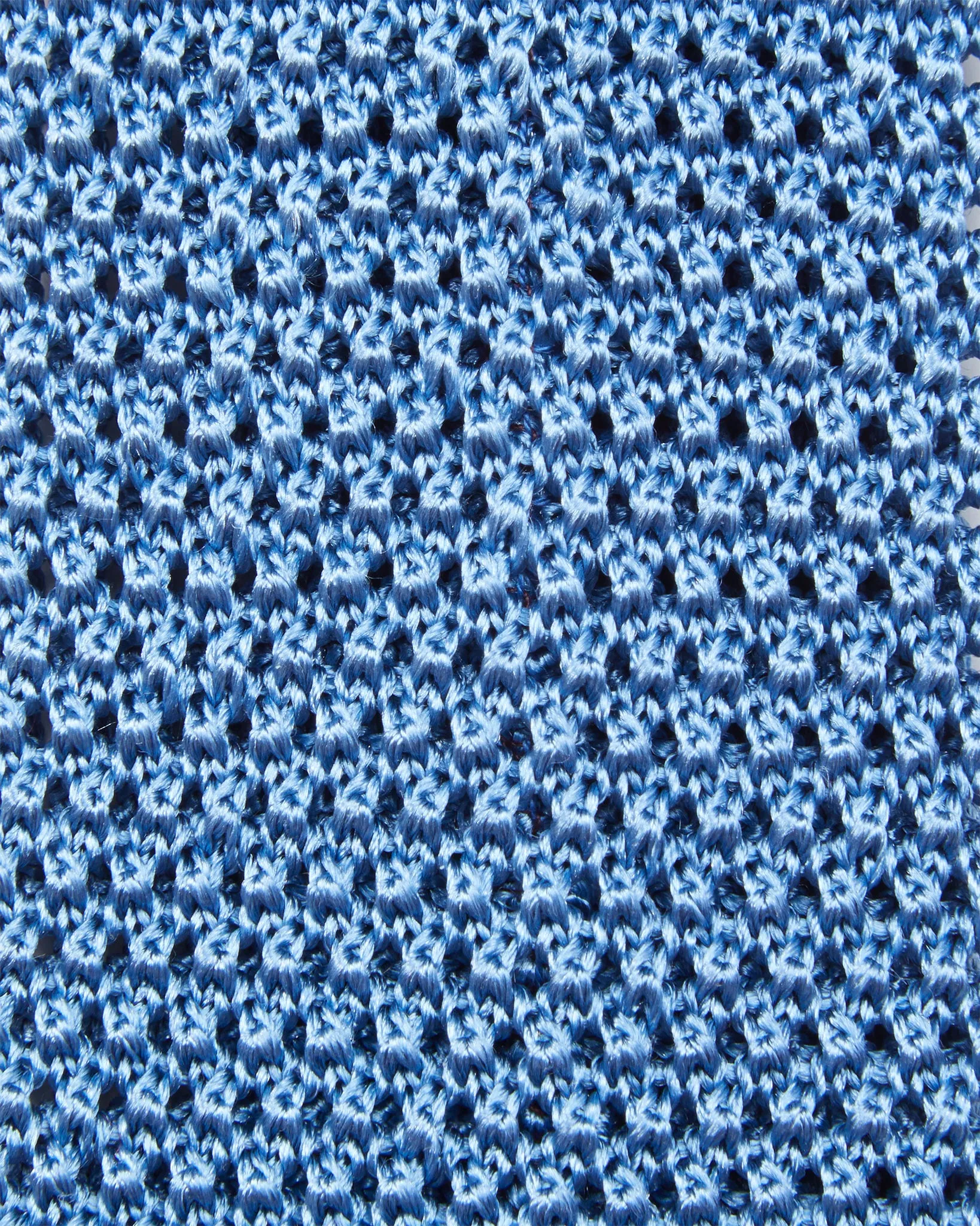 Silk Knit Tie in Light Blue