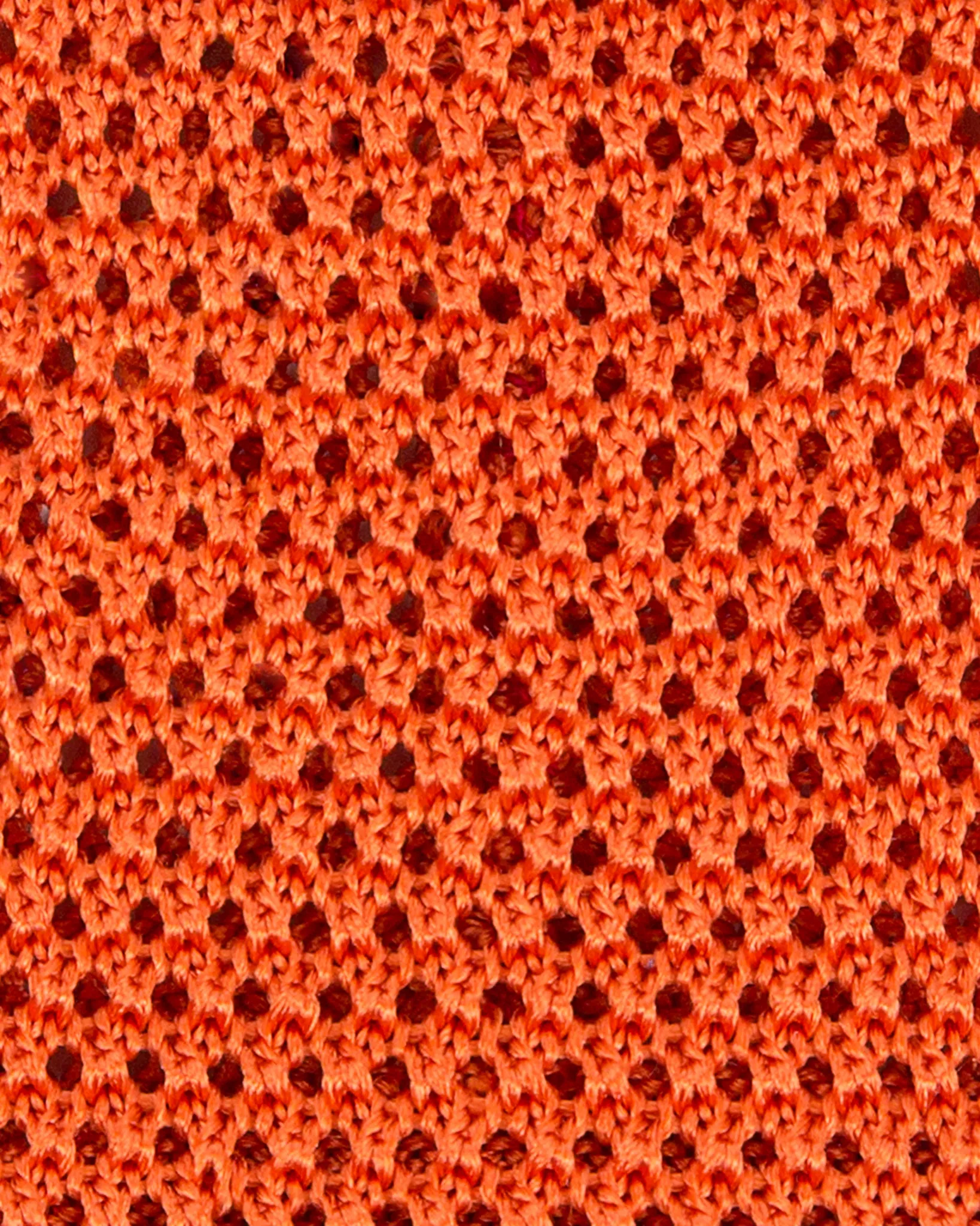 Silk Knit Tie in Orange