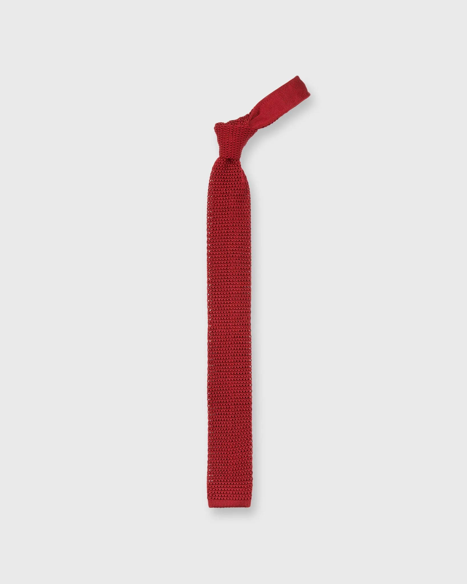 Silk Knit Tie in Red