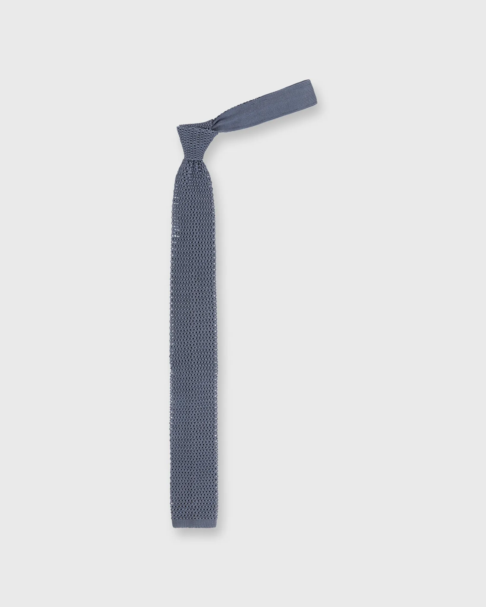 Silk Knit Tie in Slate